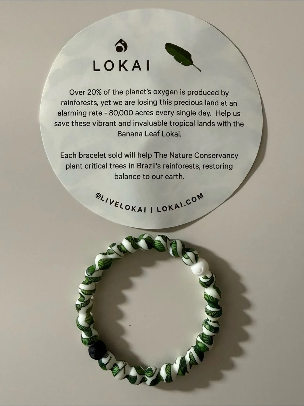 Banana Leaf Lokai Bracelet (Size Medium) - Picture 3 of 5